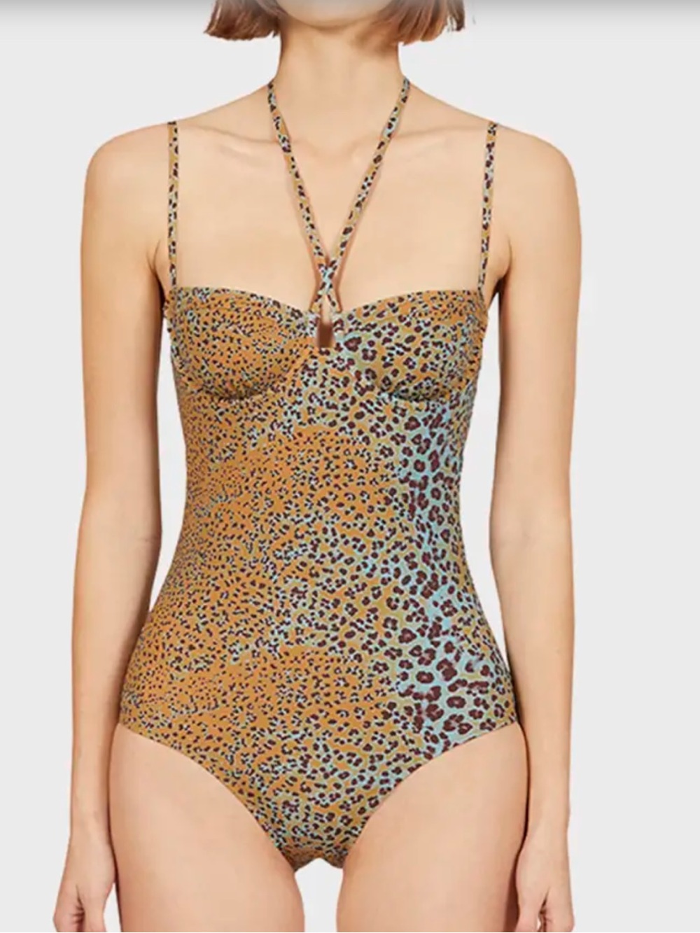 Ulla Johnson Ocelot Nalani Maillot Swimsuit XL